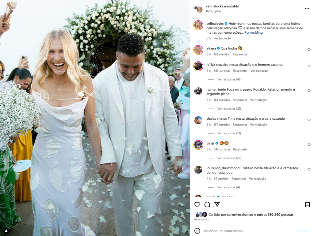 Casamento Celina e Ronaldo | Foto: Instagram