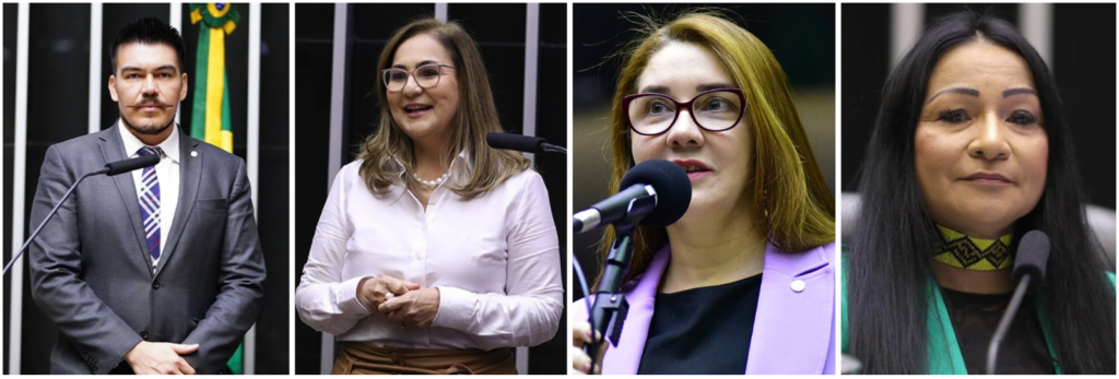 Augusto Puppio (MDB), Professora Goreth (PDT), Sonize Barbosa (PL) e Silvia Wãipi (PL)