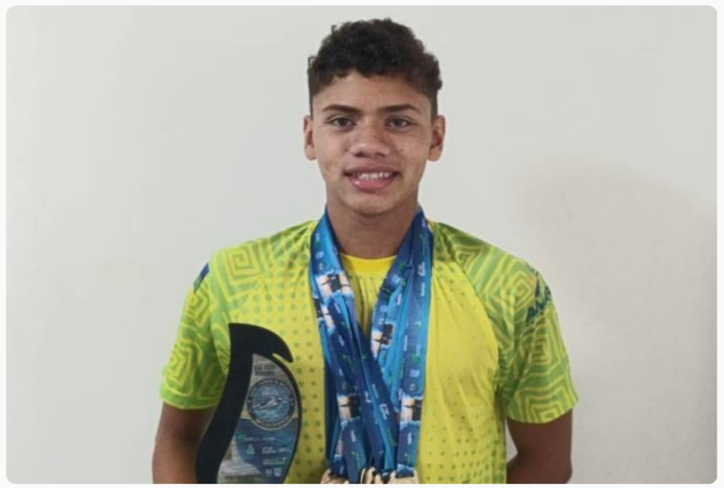 Foto: SEDEL/Divulgação | Atleta Kenzo Pinon, de 15 anos