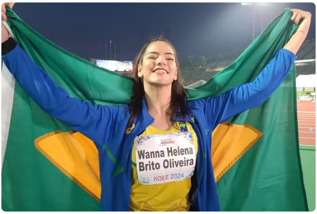 Wanna Brito bicampeã mundial de atletismo em Kobe, no Japão | Foto: Divulgação/CPB