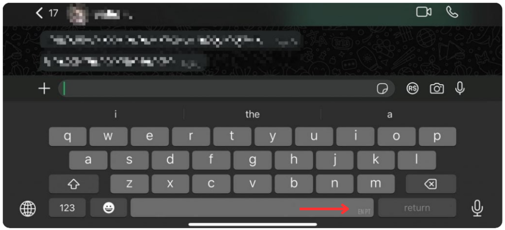 Teclado bilíngue iOS 18