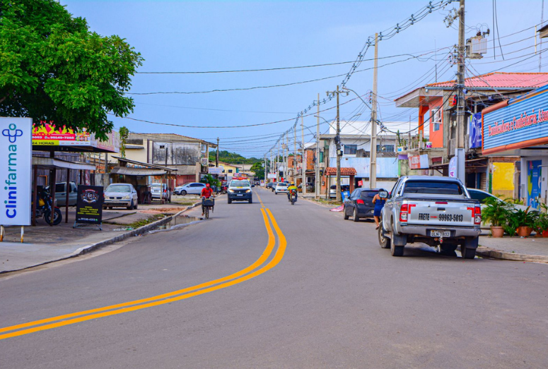 Exemplo de uma via do Araxá que foi pavimentada pela Prefeitura de Macapá. No bairro do Açaí será igual. Foto: Jesiel Braga/PMM