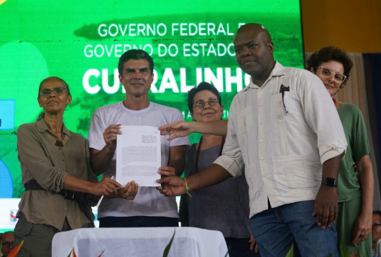 Marina Silva, Helder Barbalho, Tereza Campello, Silvio Almeida e Lilian Rahal anunciam políticas de acesso à água e promoção da agricultura familiar | Foto: MMA