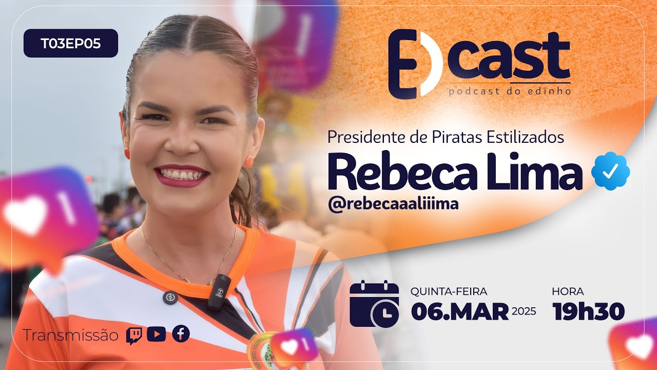 Rebeca Lima - Presidente da Escola de Samba Piratas Estilizados.